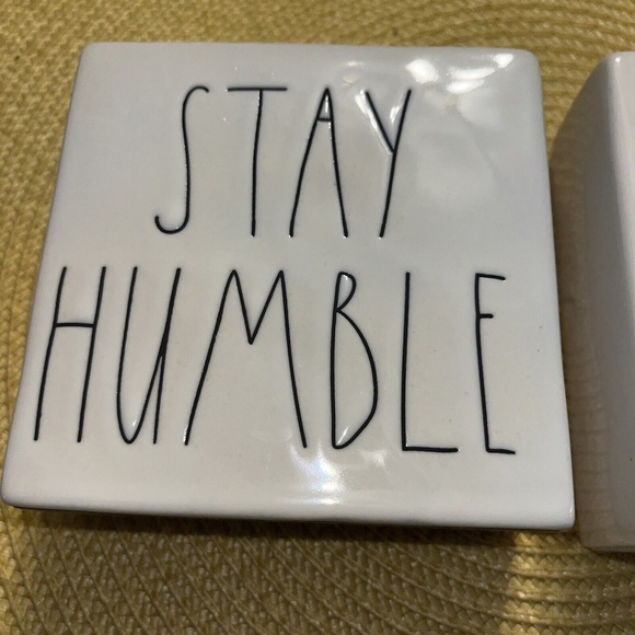 Rae Dunn Decorative Blocks-Stay Humble/Be Kind and Love What you Do - Picture 2 of 4
